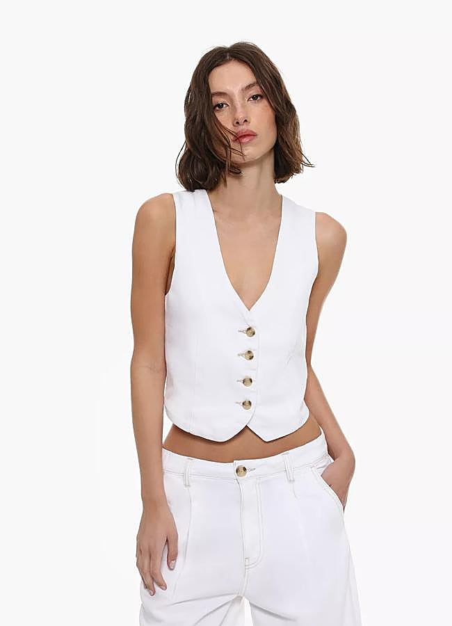 Imagen - Chaleco con tejido denim de Lefties.