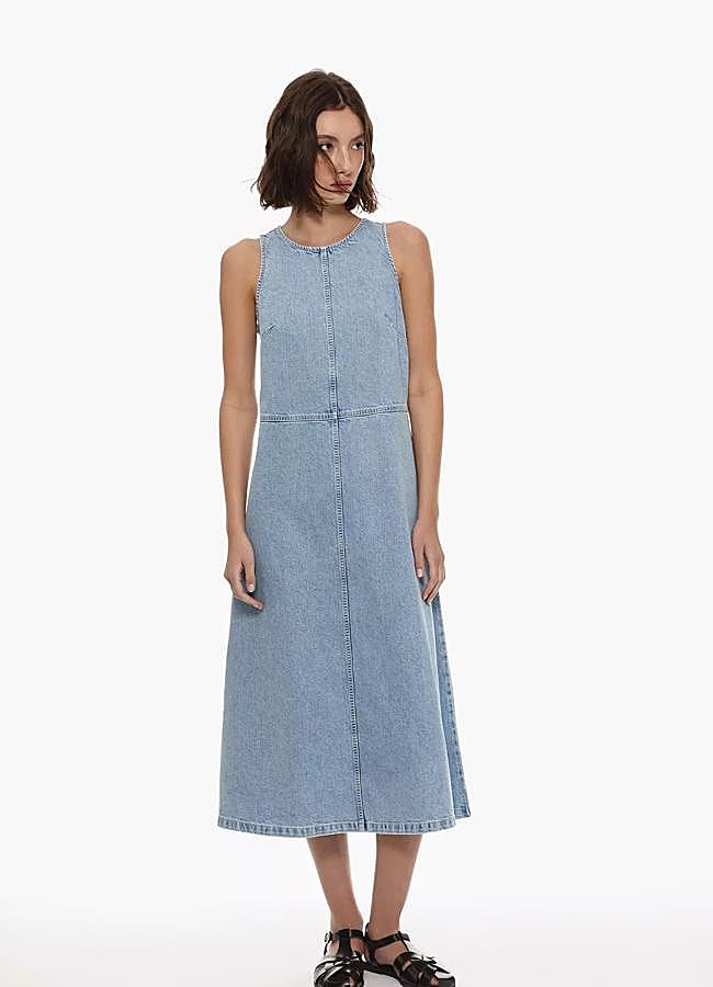 Imagen - Vestido midi sin mangas en denim de Lefties.