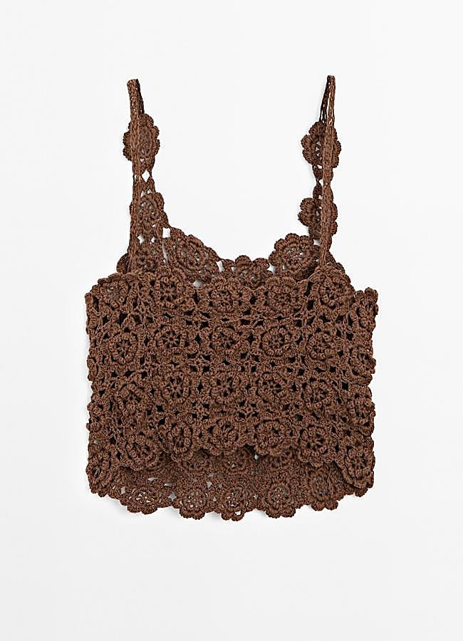 Imagen - Top detalle crochet flores de Massimo Dutti (129€)