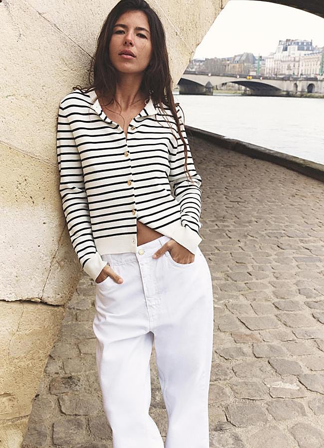 Imagen - Jersey de rayas tipo cárdigan de Zara, 25,95 euros.