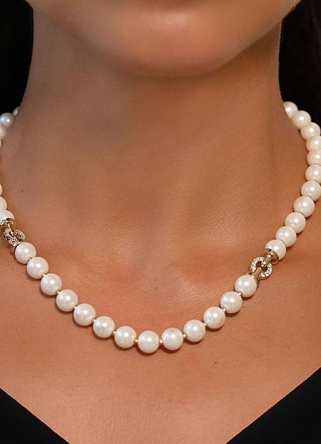 Imagen - Collar de perlas con strass