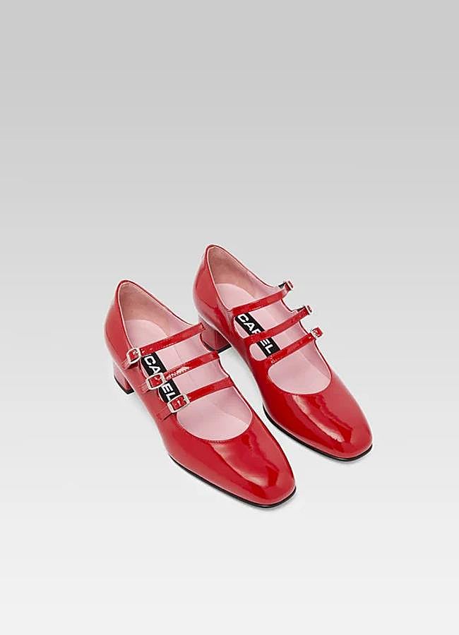 Imagen - Merceditas rojas con tacón sensato de Carel, 385 euros.