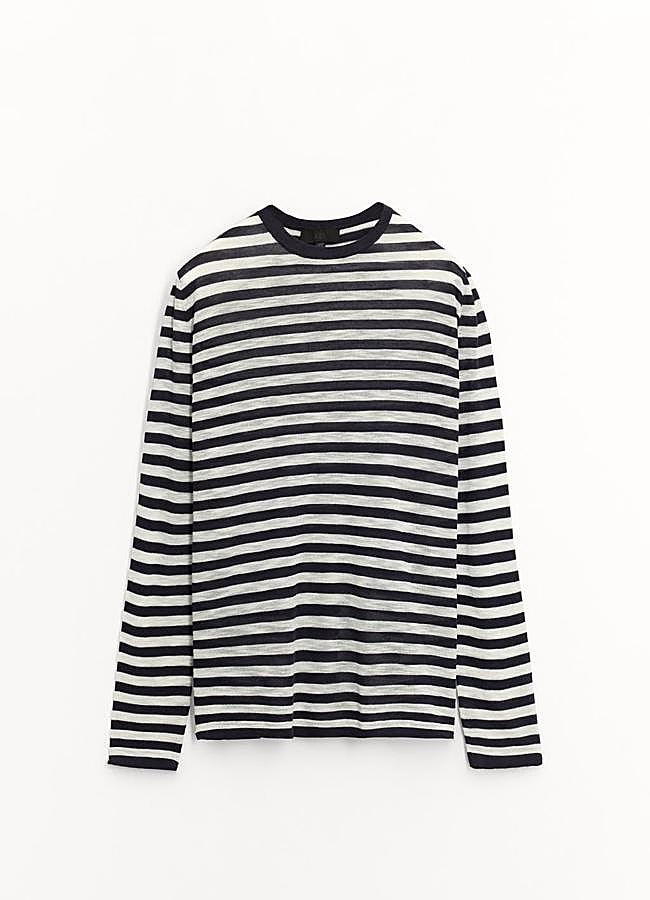 Imagen - Jersey de punto fino marinero