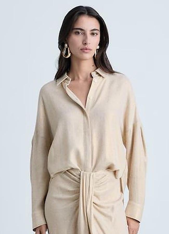 Imagen - Camisa de lino oversize fluida