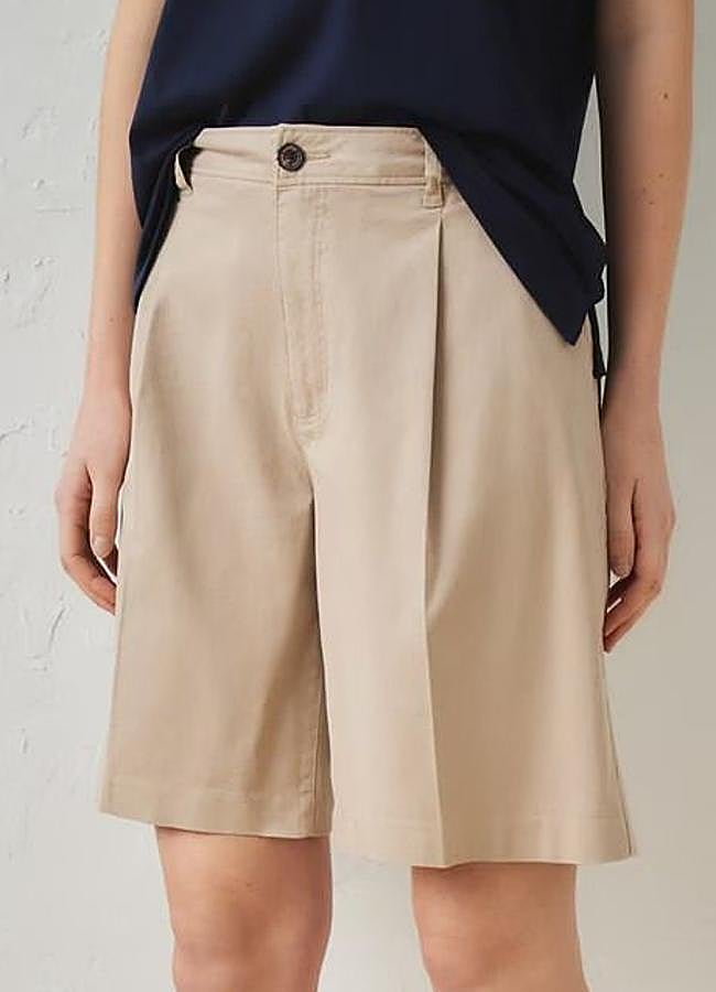 Imagen - Pantalones cortos de vestir en color beige