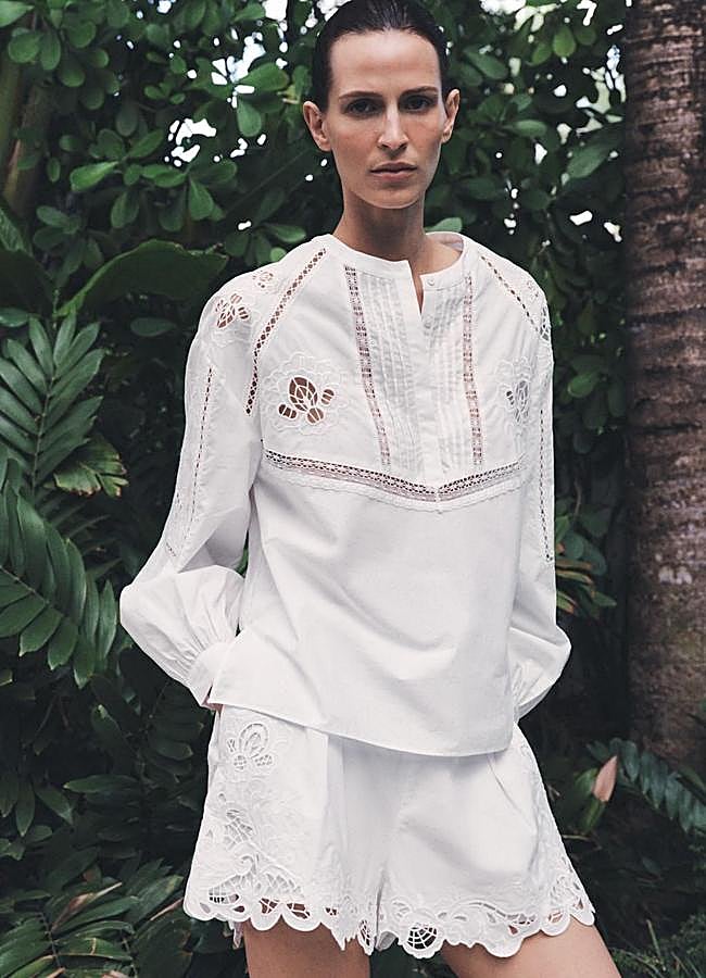 Imagen - Camisa bordada con entredós