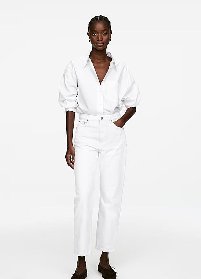 Imagen - Vaqueros cropped color blanco