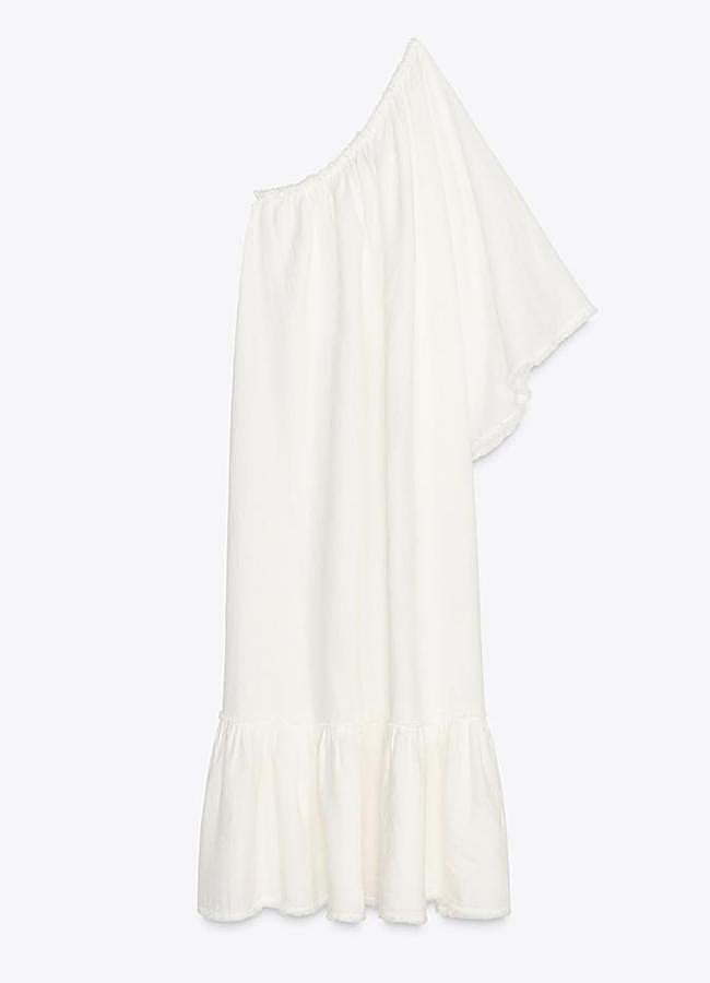 Imagen - Vestido asimétrico lino 100% ZW Collection (49,95€)