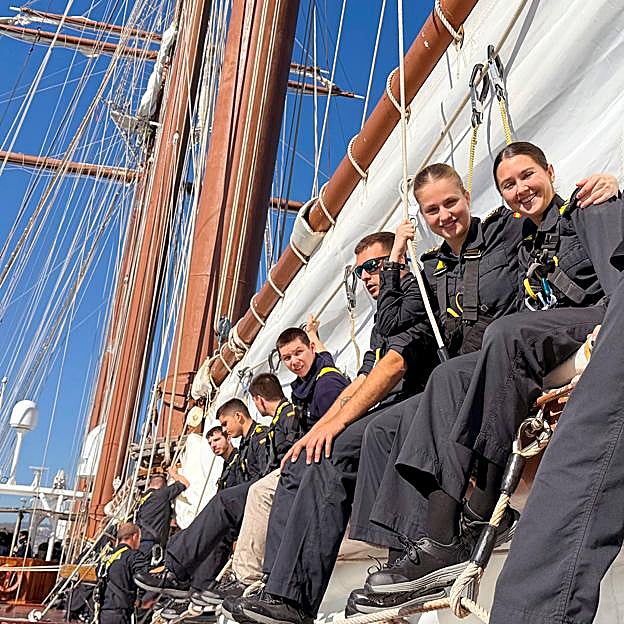 La princesa de Leonor en el buque Juan Sebastián de Elcano