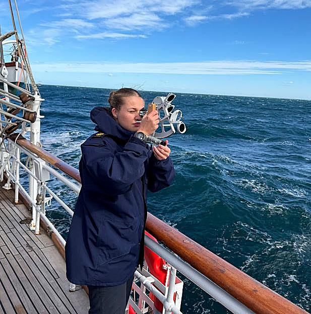 La princesa de Leonor en el buque Juan Sebastián de Elcano