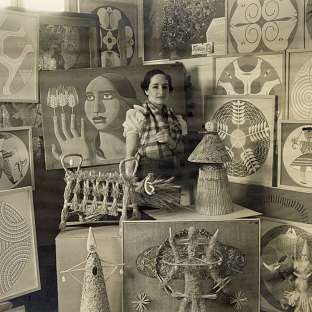 Maruja Mallo en su estudio, Madrid 1936. 