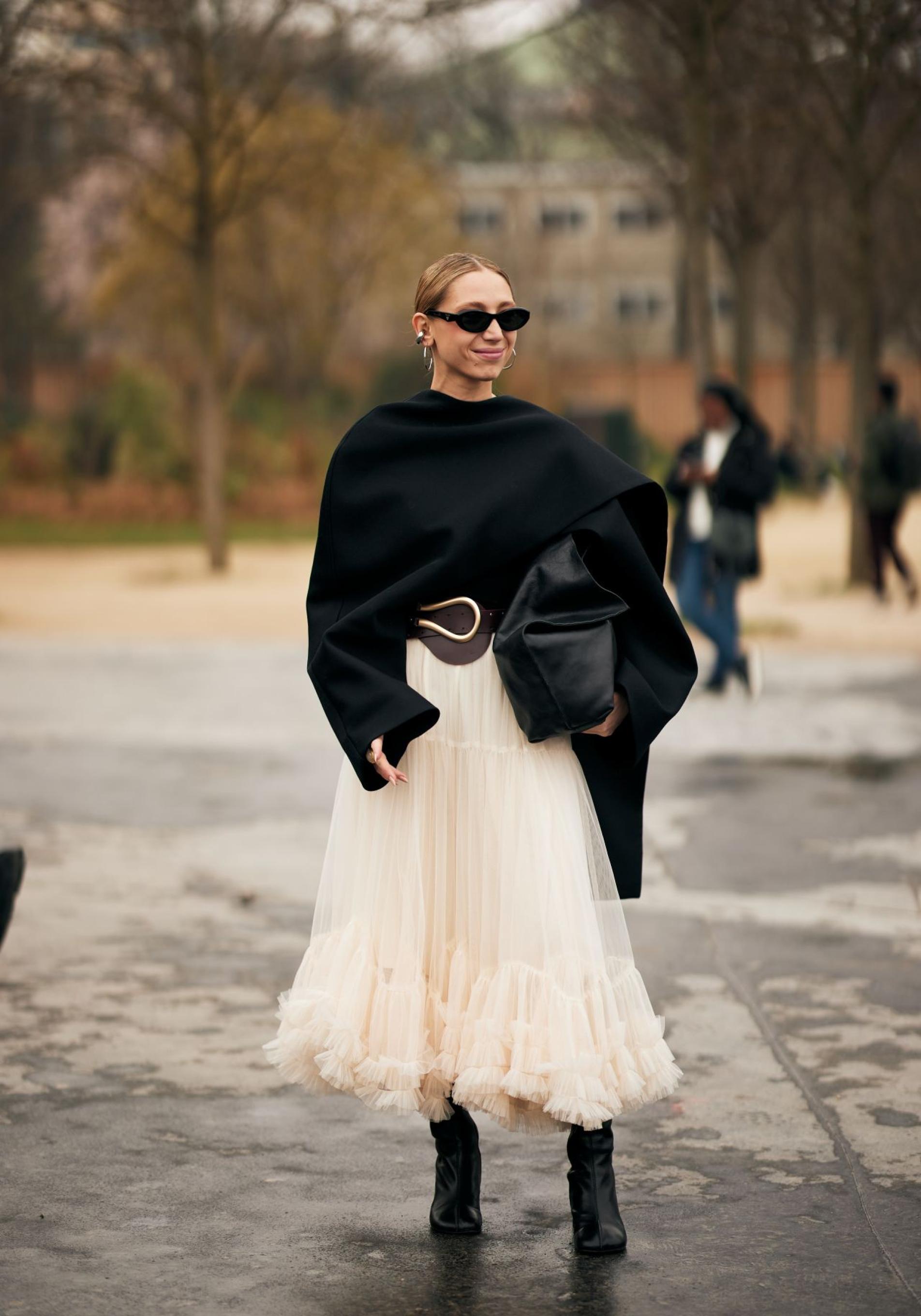 Look en la Semana de la Moda de París.