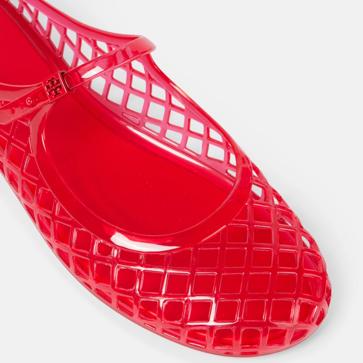 Imagen secundaria 1 - Mules destalonados en rojo con detalle de rejilla de Tory Burch.