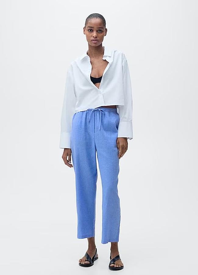 Imagen - Pantalones de lino cropped