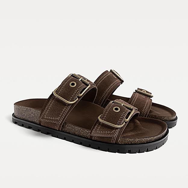 Sandalias planas piel (29,99€)