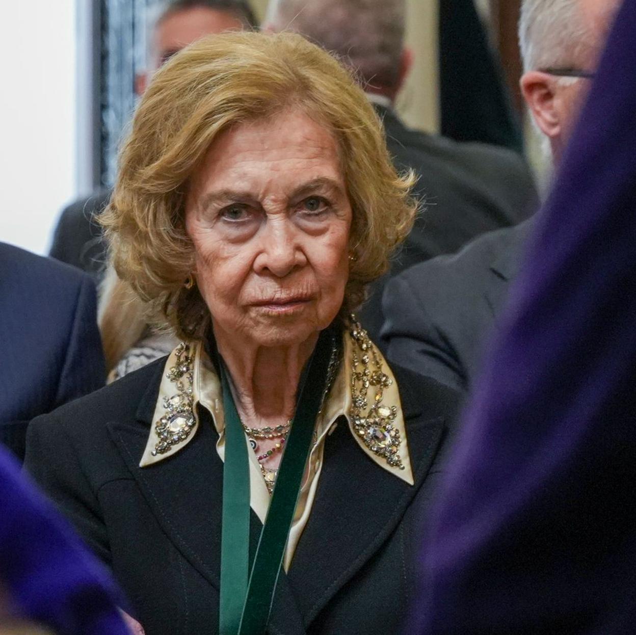 La reina Sofía en la Hermandad de La Macarena.