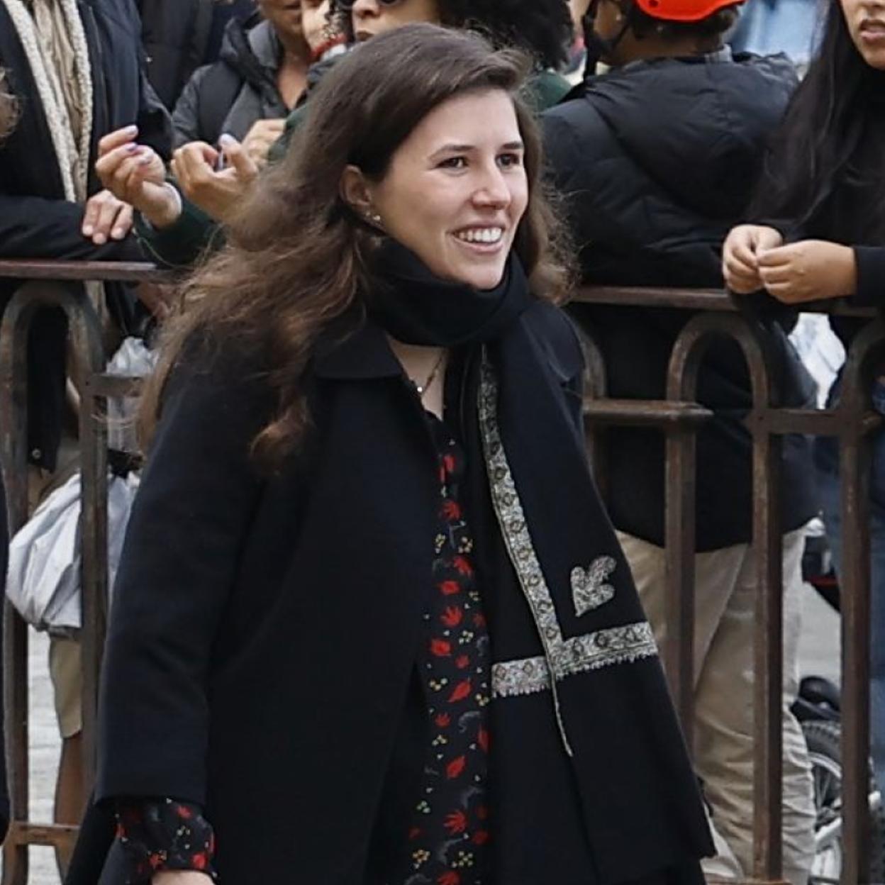 Tresa Urquijo en una procesión en Madrid.