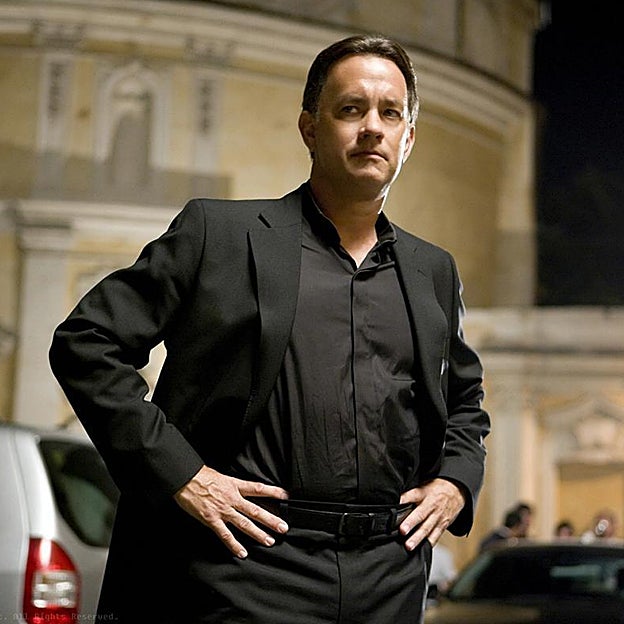 Tom Hanks como Robert Langdon en Ágenles y Demonios. 