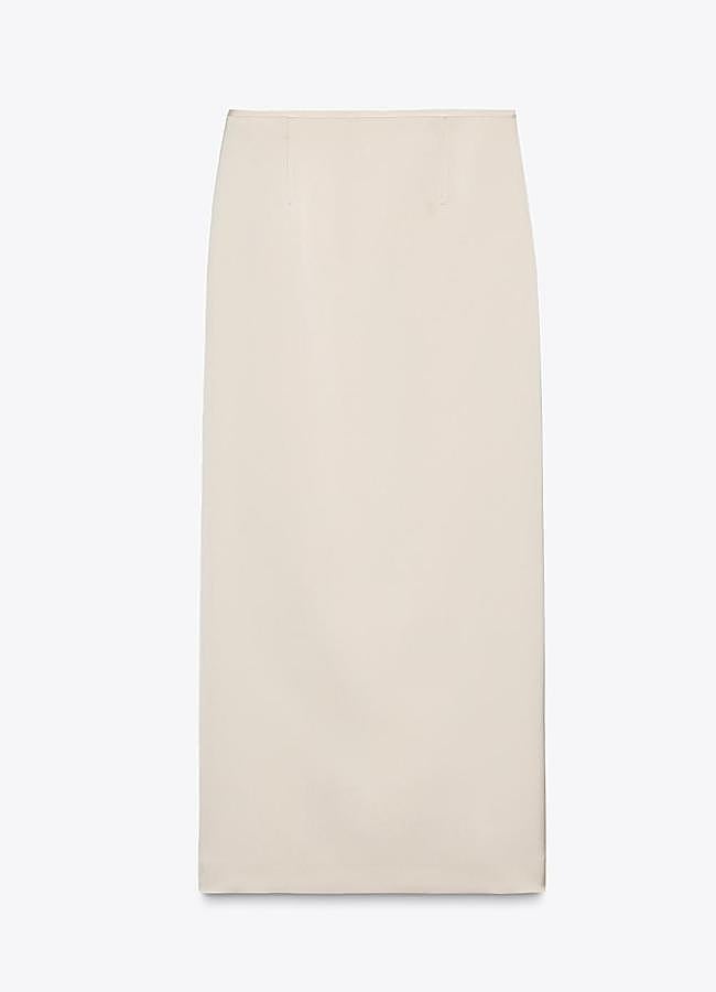 Imagen - Falda tubo satinada ZW Collection de Zara (49,95€)