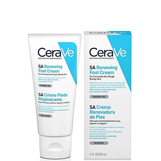 Crema para pies SA Renewing Foot Cream de CeraVe.