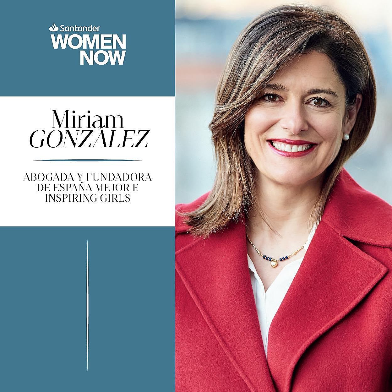 Miriam Gónzalez participará en la séptima edición de Santander WomenNOW. 