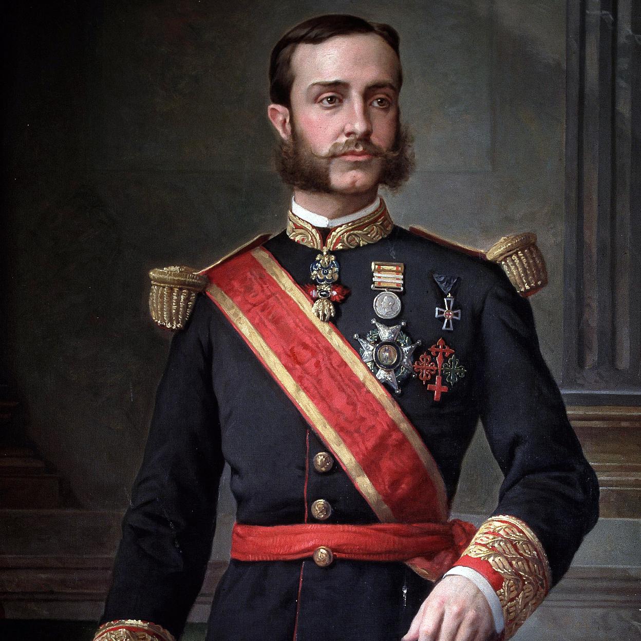 El rey Alfonso XII de España. 
