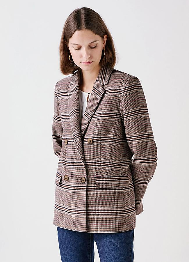 Imagen - Americana de cuadros con doble botonadura