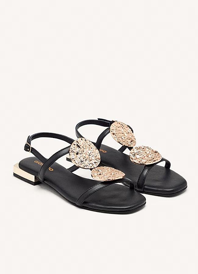 Imagen - Sandalias planas con adornos dorados