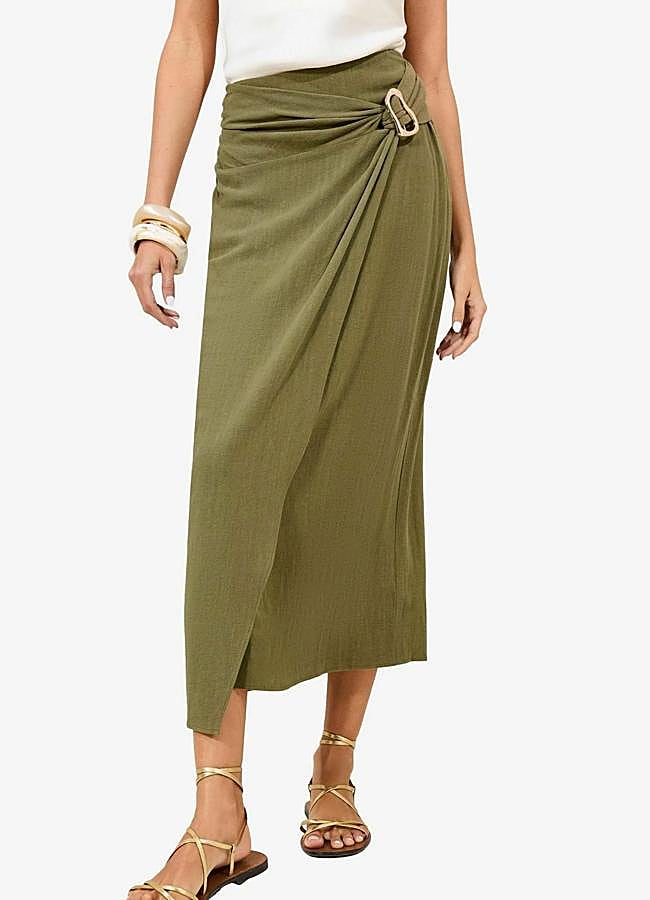 Imagen - Falda de lino acampanada