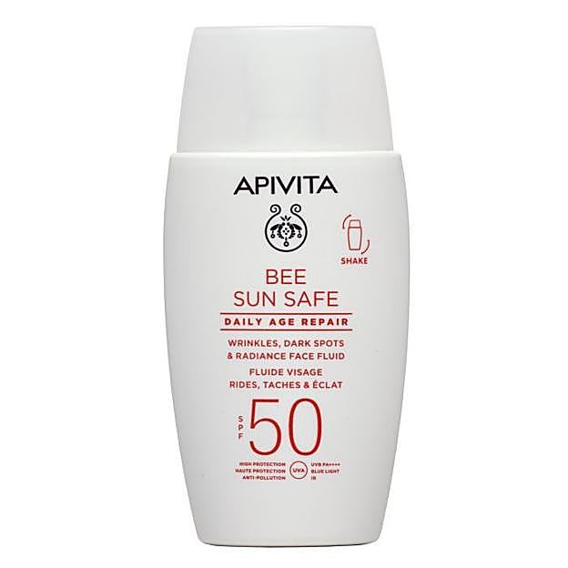 Bee Sun Safe Daily Age Repair SPF50 de Apivita. Precio: 28,90 euros