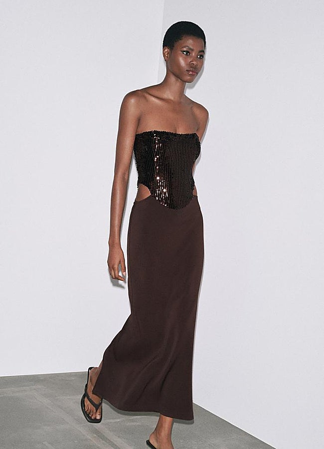 Imagen - Vestido fiesta con lentejuelas de Zara.