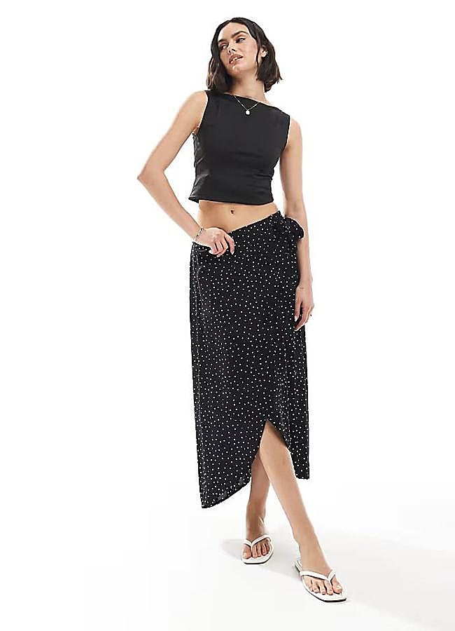 Imagen - Falda pareo con estampado de lunares