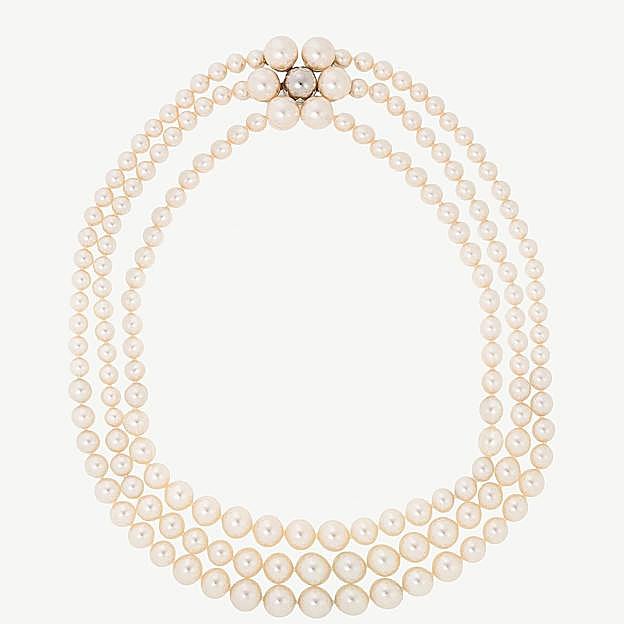 Collar Tres Vueltas Perlas (765€)