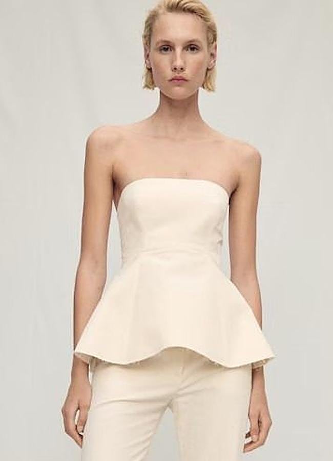 Imagen - Top palabra de honor con peplum