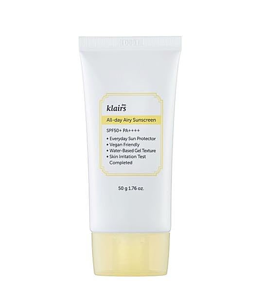Protector solar All-day Airy Sunscreen de Klairs.