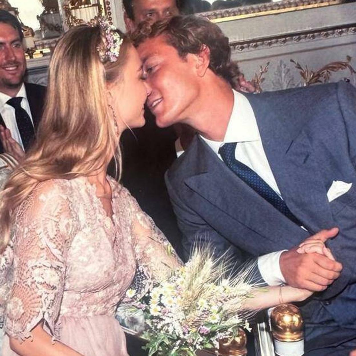 Pierre Casiraghi y Beatrice Borromeo, el día de su boda en 2015. 