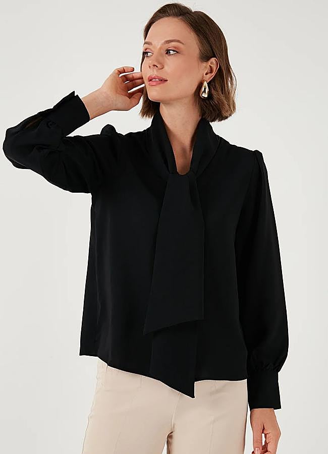 Imagen - Blusa con lazo color negro