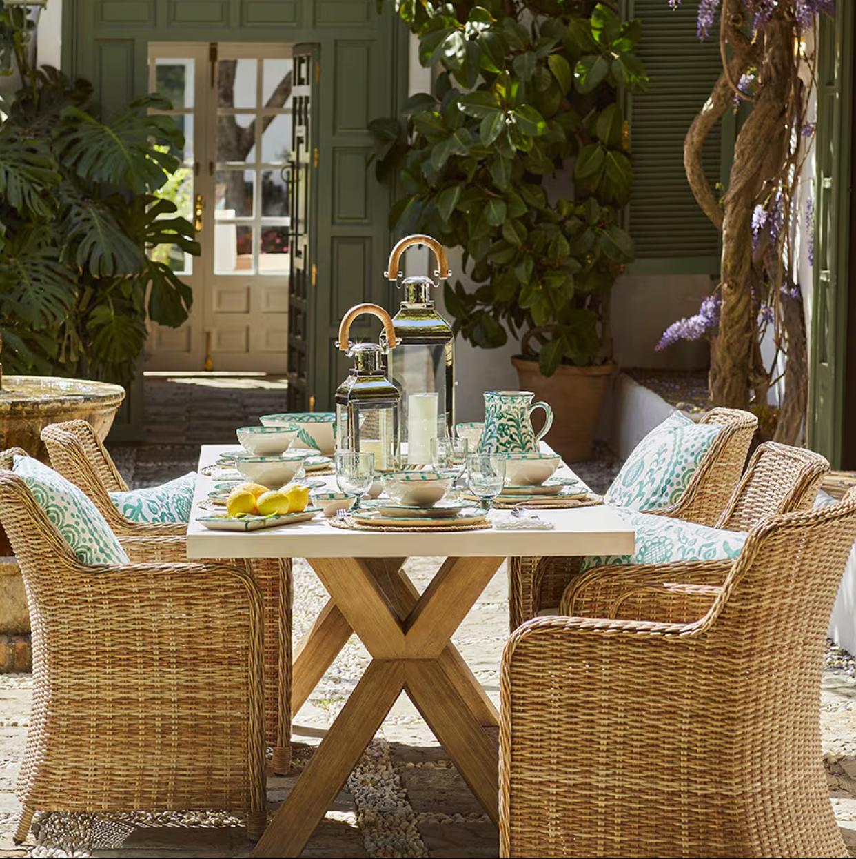 Conjunto de muebles de exterior Le Mans, rebajado en El Corte Inglés.