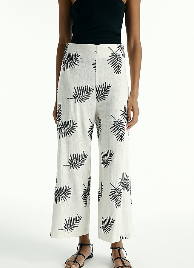 Imagen - Pantalón bordado hojas Sfera.