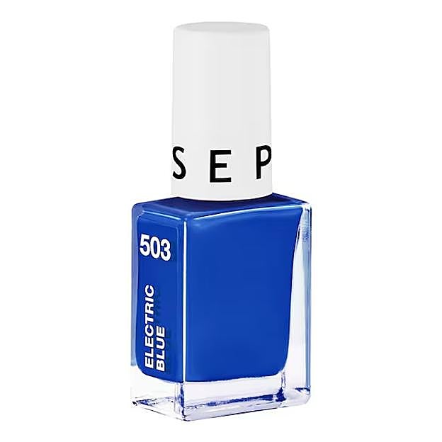 Esmalte de uñas en azul eléctrico de Sephora.