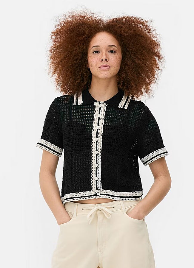 Imagen - Camisa negra crochet Primark. 