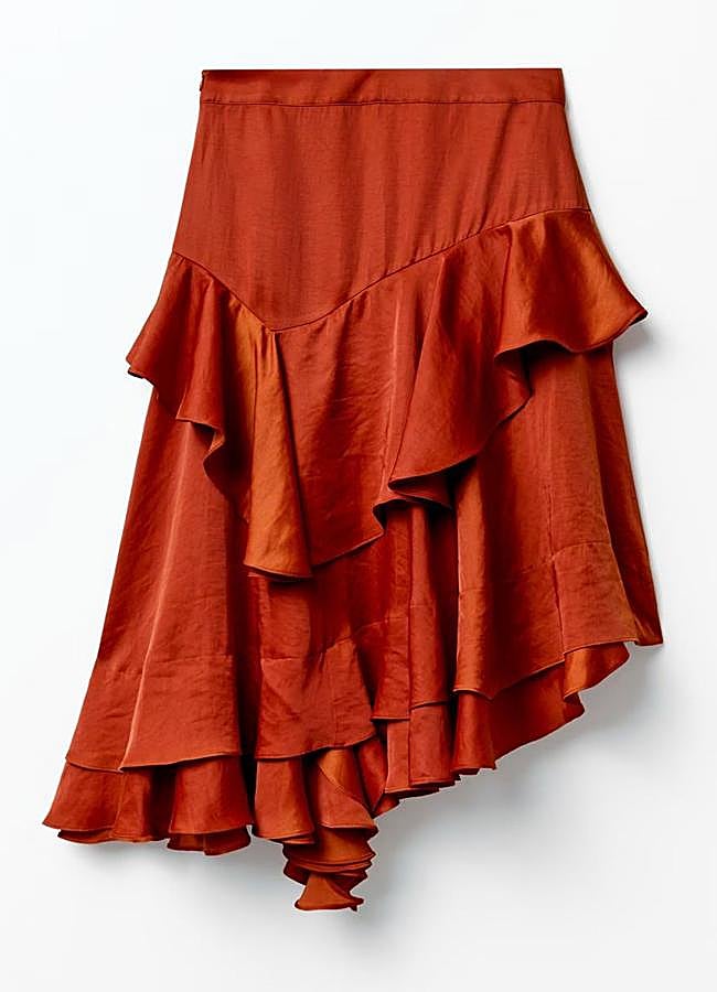 Imagen - Falda satinada de volantes