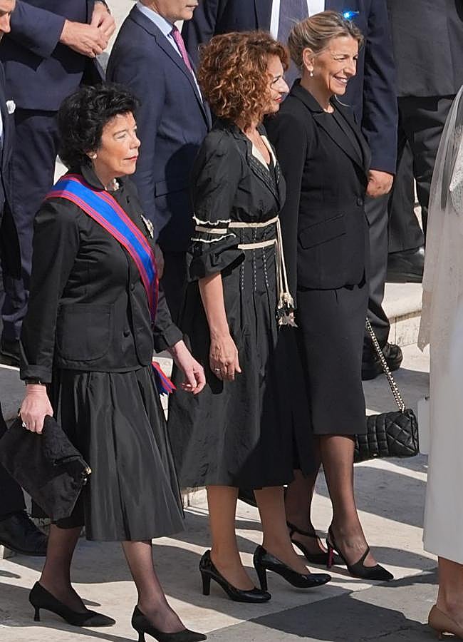 Imagen - Yolanda Díaz ha llevado unos originales zapatos de ta´on negros. / GETTY