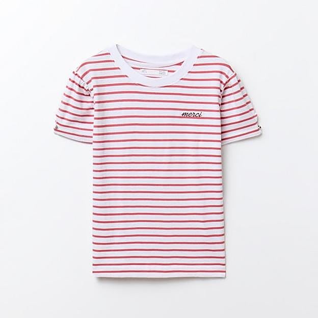 Camiseta rayas texto (13,99€)