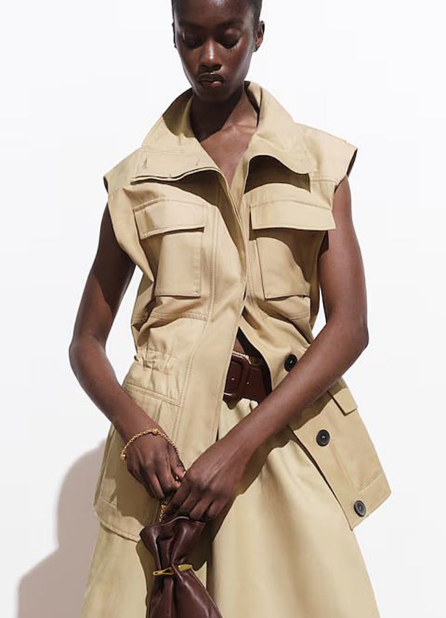 Imagen - Chaleco oversize beis Mango.