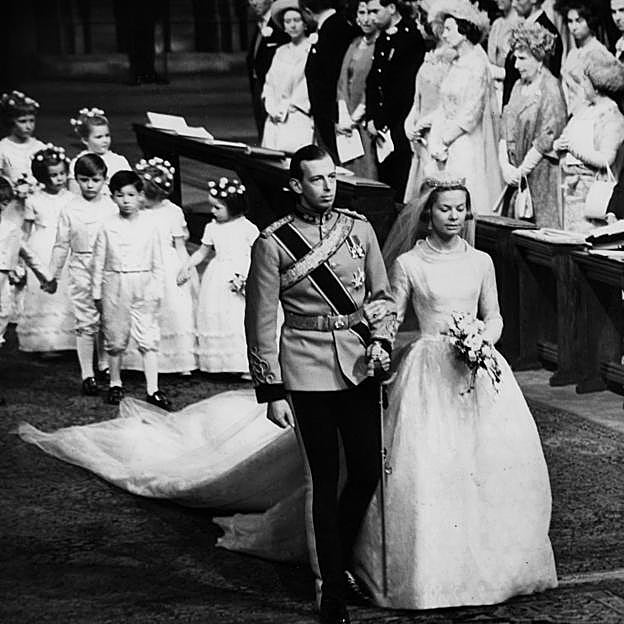 Los duques de Kent el día de su boda. 