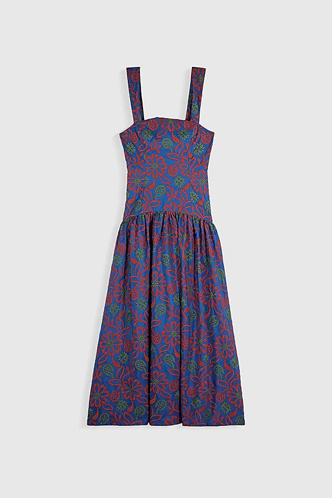 Vestido con estampado de flores de María de la Orden.