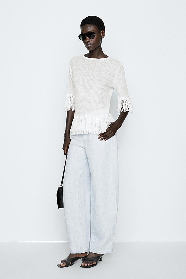 Jersey con flecos de Massimo Dutti (99,99 euros)