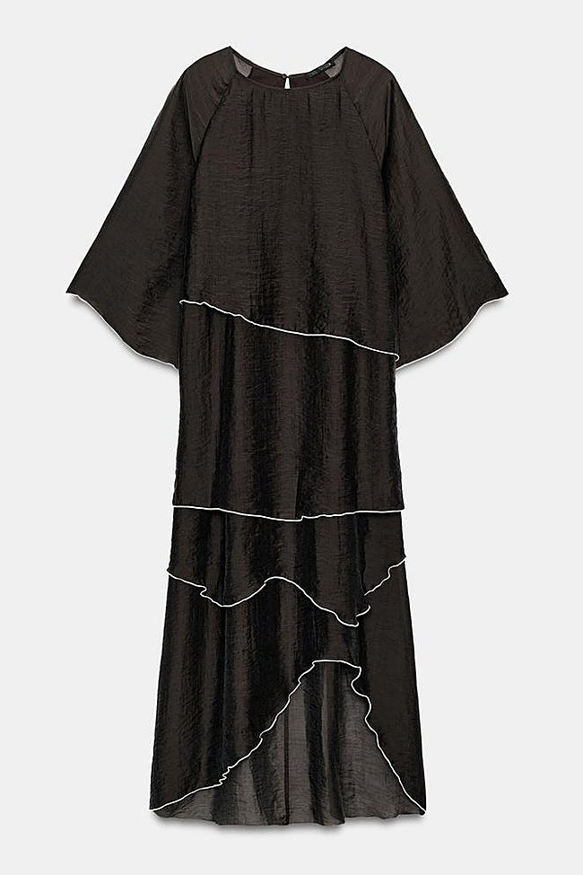 Vestido marrón de Zara (45,95 euros)