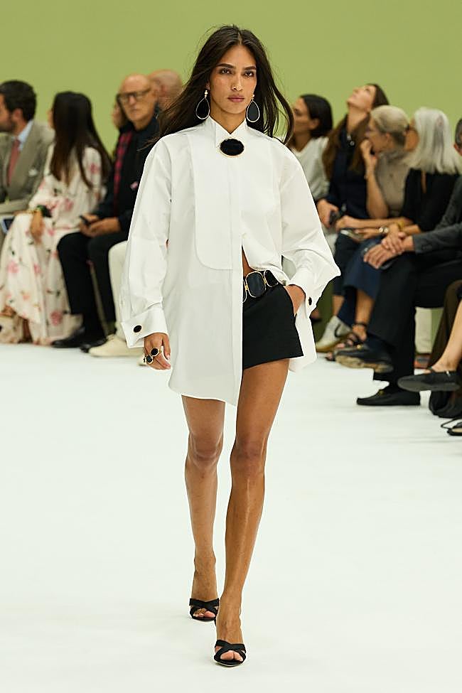 Look de Luisa Spagnoli durante la Semana de la Moda de Milán.
